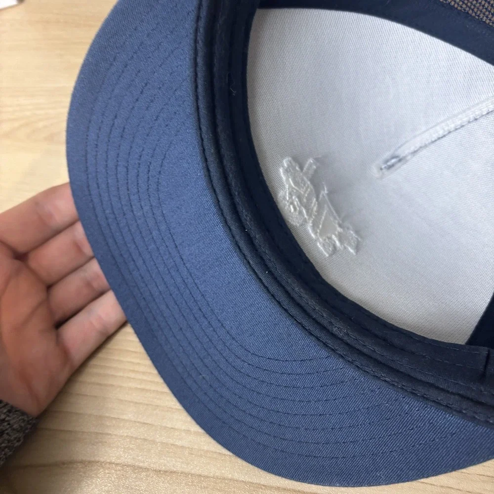 1764 Golf Hat Cap Snap Back Navy Blue Mesh Trucker Embroidered